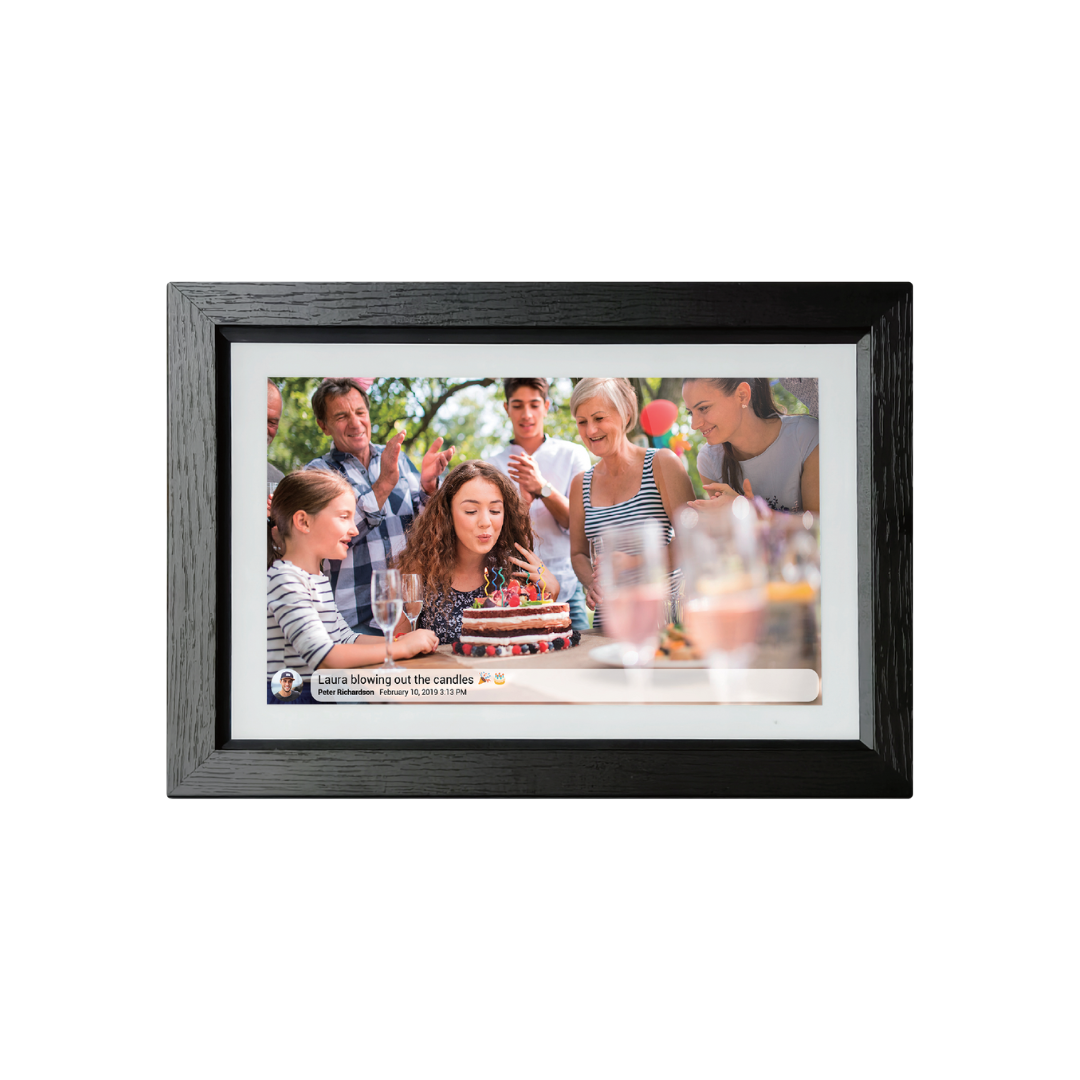 Momnt 10.1" Frameo Digital Photo Frame - Black Wood